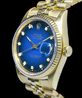 Rolex Datejust 16238 18kt Gold Jubilee Blue Shaded Diamonds Dial